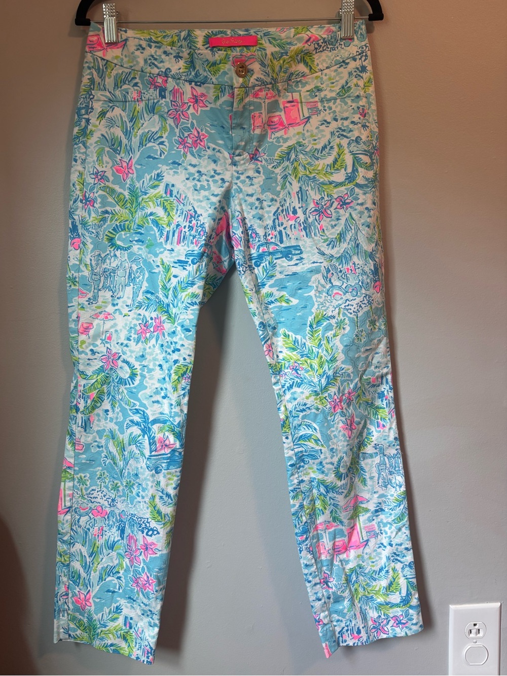 Lilly Pulitzer Kelly Stretch Pants “What a Lovely Place”